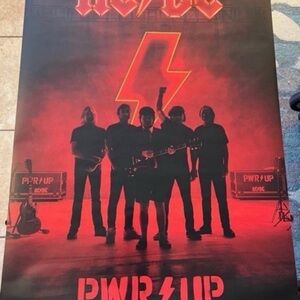 AC/DC Red and Black Art Poster